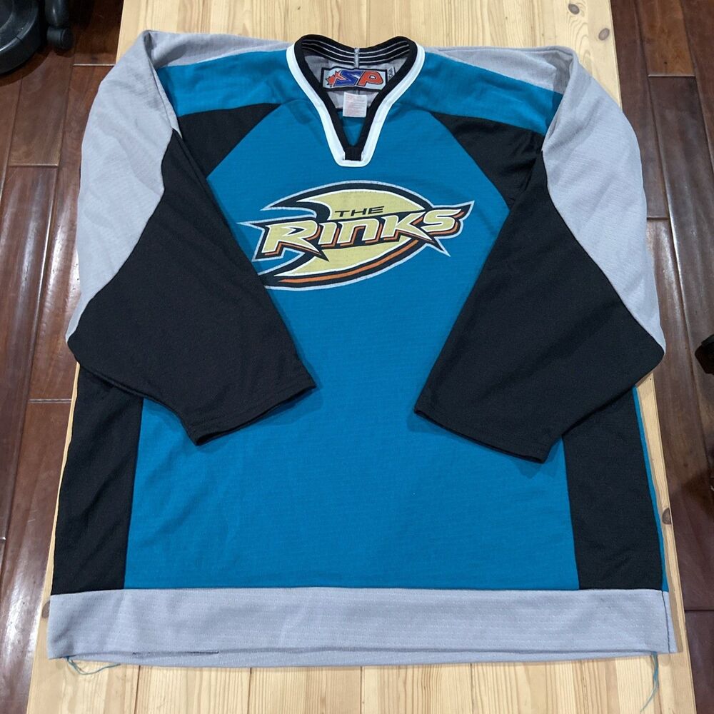 Vintage Anaheim The Rinks Jersey XL SP Made in Canada Blue